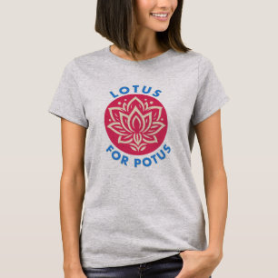 Lotus for Potus Kamala Harris for President Floral T-Shirt