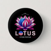 Lotus for Potus Kamala Harris Trendy Lotus Potus Button (Vorderseite)