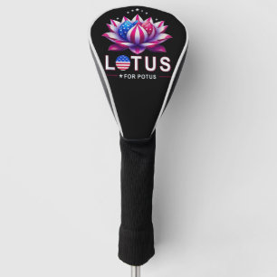 Lotus for Potus Kamala Harris Trendy Lotus Potus Golf Headcover