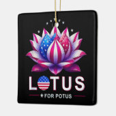 Lotus for Potus Kamala Harris Trendy Lotus Potus Keramikornament (Links)