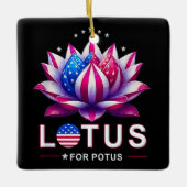 Lotus for Potus Kamala Harris Trendy Lotus Potus Keramikornament (Vorderseite)