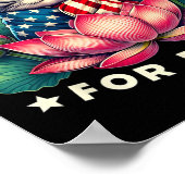 Lotus for Potus Kamala Harris Us Flag Cat Lovers Poster (Ecke)