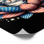 Lotus for Potus US Flag Cat Lovers Kamala Harris Poster (Ecke)