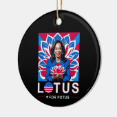 Lotus For Potus USA Election Kamala Harris 2024 Keramik Ornament (Links)