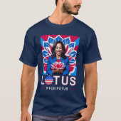 Lotus For Potus USA Election Kamala Harris 2024 T-Shirt (Vorderseite)