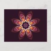 Lotus Fraktal Postkarte (Vorderseite)