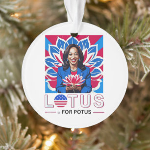 Lotus für Potus Kamala Harris Präsidentschaftskamp Ornament