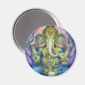 Lotus Ganesha Magnet (Vorderseite/Rückseite)