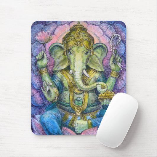 Lotus Ganesha Mousepad (Mit Mouse)