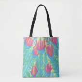 Lotus Garden Aquarell Drucktasche Tasche (Vorderseite)