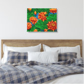 Lotus Garden - Canvas Print Leinwanddruck (Insitu (Schlafzimmer))