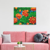 Lotus Garden - Canvas Print Leinwanddruck (Insitu (Wohnzimmer))