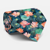 Lotus Garden Krawatte (Gerollt)