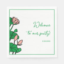 Lotus Garden Personalisiert Party Paper Napkins