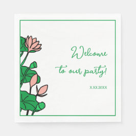 Lotus Garden Personalisiert Party Paper Napkins Serviette