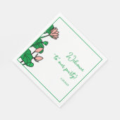 Lotus Garden Personalisiert Party Paper Napkins Serviette (Ecke)