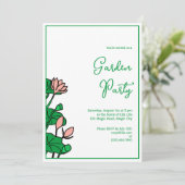 Lotus Garden Personalisierte Party Einladung (Stehend Vorderseite)