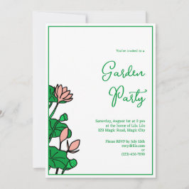 Lotus Garden Personalisierte Party Einladung