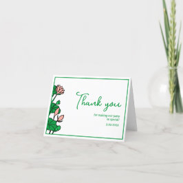 Lotus Garden Personalisiertes Party Danke Karte