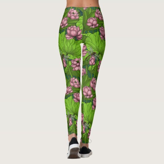 Lotus Garten Leggings (Rückseite)