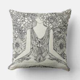 Lotus-Garten Vintager Yoga Kissen