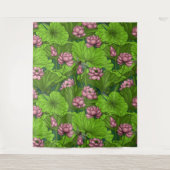 Lotus Garten Wandteppich (Vorderseite)