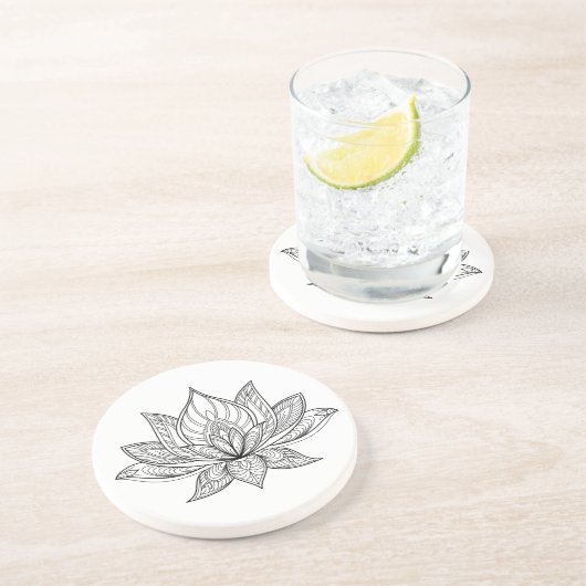 Lotus Getränkeuntersetzer (Seite)