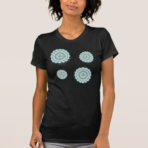 Lotus-Gewebe-Damen-Dunkelhemd T-Shirt