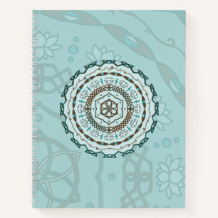 Lotus-Gewebe-Spiralblock Notizbuch