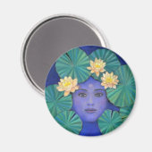 Lotus Goddess Magnet (Vorderseite/Rückseite)
