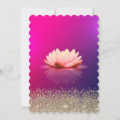 Lotus Gold Confetti Diamond Ombre Einladung (Rückseite)