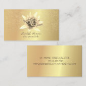 Lotus Gold Confetti Yoga Instructor Visitenkarte (Vorne/Hinten)