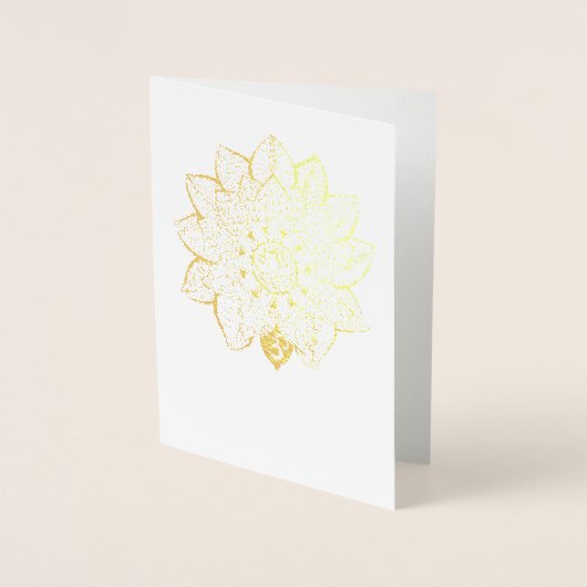 Lotus Gold Foil Blank Grußkarte Folienkarte (Vorderseite)