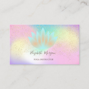 Lotus, Gold Konfetti Yoga-Lehrerin Lotus Visitenkarte