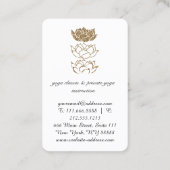 Lotus gold Yoga Mindfulness Glitzer Visitenkarte (Rückseite)