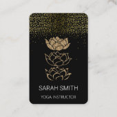 Lotus gold Yoga Mindfulness Glitzer Visitenkarte (Vorderseite)
