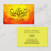 *~* Lotus-Goldnebelfleck-Universum-Orangen-Galaxie Visitenkarte (Vorne/Hinten)