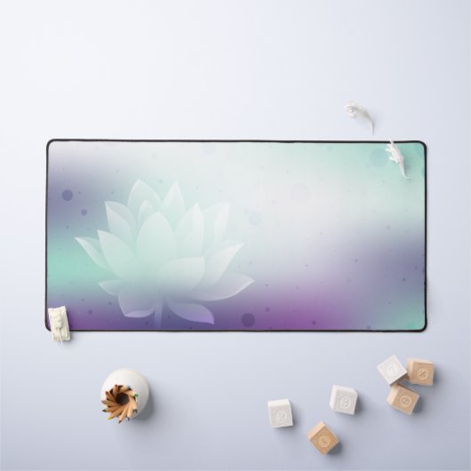 Lotus, grüner Hintergrund, Multifunktion Schreibtischunterlage (Kindertisch)