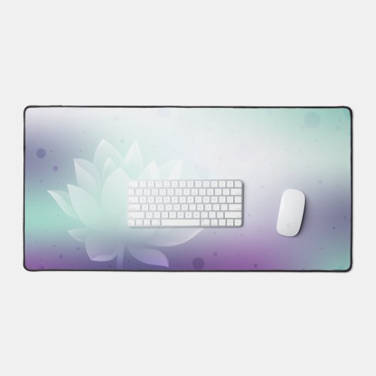 Lotus, grüner Hintergrund, Multifunktion Schreibtischunterlage (Tastatur & Maus)