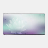 Lotus, grüner Hintergrund, Multifunktion Schreibtischunterlage (Vorderseite)