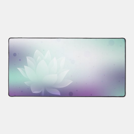 Lotus, grüner Hintergrund, Multifunktion Schreibtischunterlage (Vorderseite)