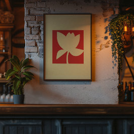 Lotus Harmony - Minimalistische Blumenessenz Poster