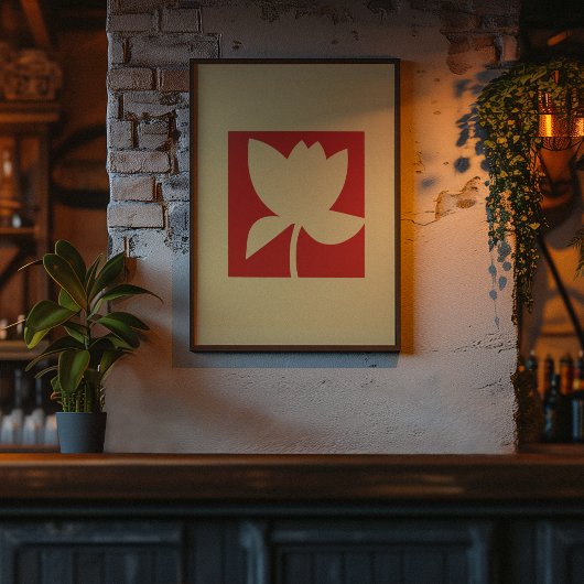 Lotus Harmony - Minimalistische Blumenessenz Poster