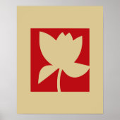 Lotus Harmony - Minimalistische Blumenessenz Poster (Vorne)