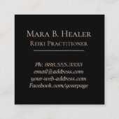 *~* Lotus Heart Peony Blume Floral Reiki Yoga Quadratische Visitenkarte (Rückseite)