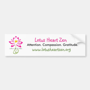 Lotus Heart Zen Autoaufkleber