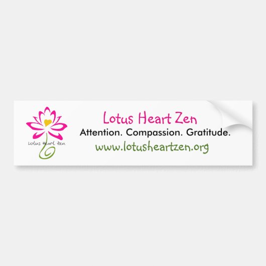 Lotus Heart Zen Autoaufkleber (Vorne)