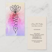 *~* Lotus Herz Reiki Nirvana Yoga Massage Rose Visitenkarte (Vorne/Hinten)