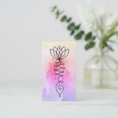 *~* Lotus Herz Reiki Nirvana Yoga Massage Rose Visitenkarte (Stehend Vorderseite)