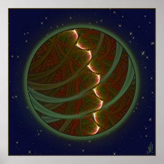 Lotus Horse Moon Poster